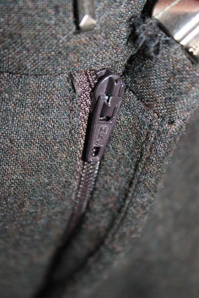 Etro Milano Mens Dress Pants Dark Gray Wool Blend Size 50