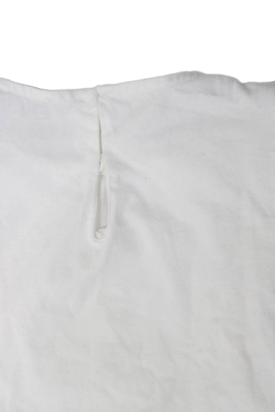 Etro Childrens Girls Puffy Short Sleeves Shirt White Cotton Size 6