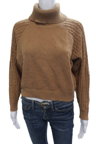 BB Dakota x Steve Madden Womens Pullover Turtleneck Sweater Brown Size S