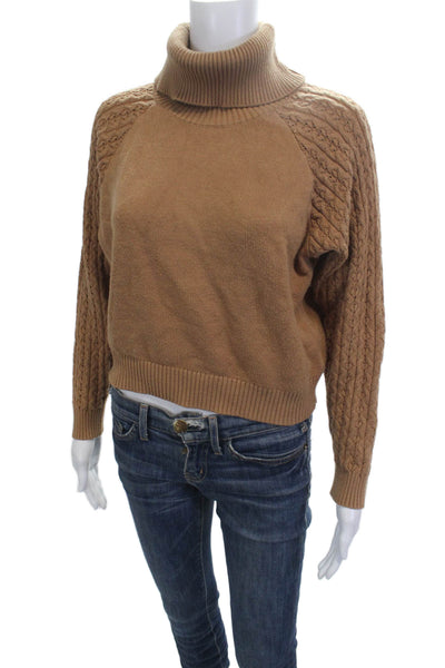 BB Dakota x Steve Madden Womens Pullover Turtleneck Sweater Brown Size S