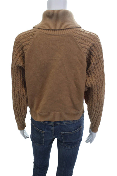 BB Dakota x Steve Madden Womens Pullover Turtleneck Sweater Brown Size S