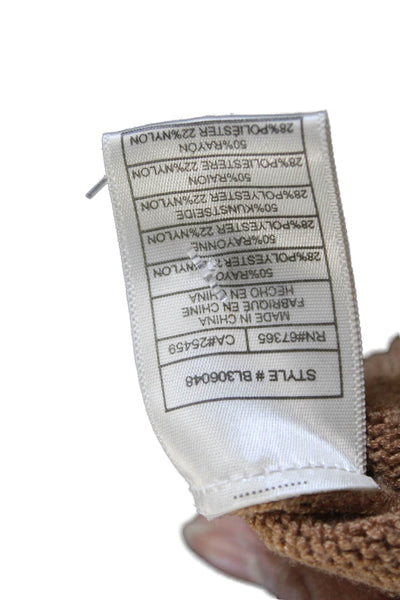 BB Dakota x Steve Madden Womens Pullover Turtleneck Sweater Brown Size S