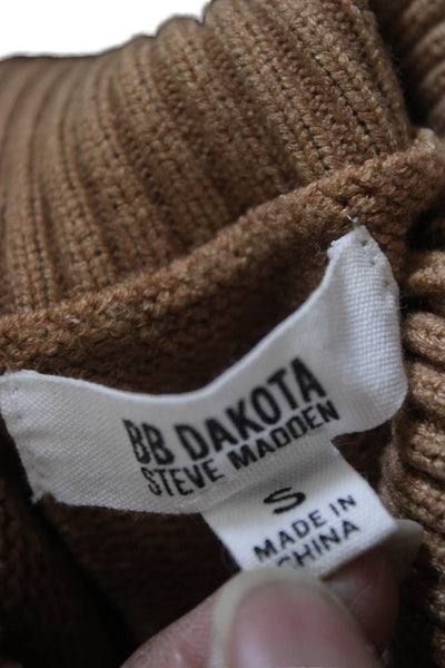 BB Dakota x Steve Madden Womens Pullover Turtleneck Sweater Brown Size S