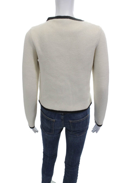 Zara Women Cardigan Beige Wool Alpaca Tie Neck Long Sleeve Size S