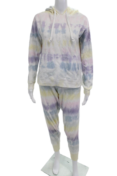 Generation Love Womens Tie Dye Print Hooded Sweat Suit Multi Colored Size Small