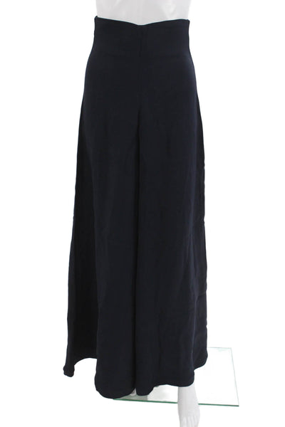 A.W.A.K.E Womens Maxi Pants Dark Blue 97% Viscose 3% Elastane Size 24