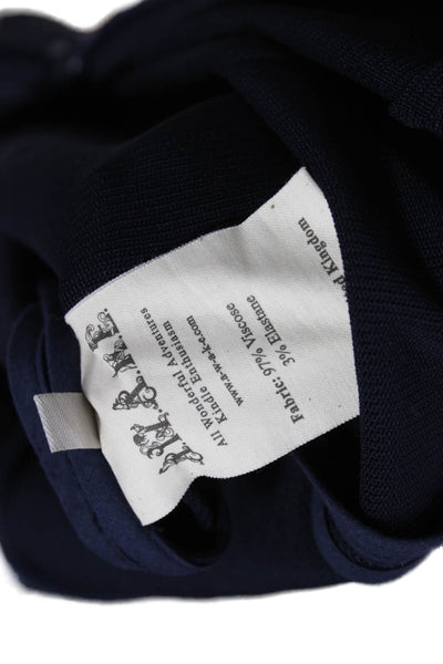 A.W.A.K.E Womens Maxi Pants Dark Blue 97% Viscose 3% Elastane Size 24