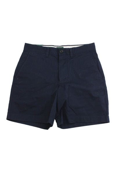 J Crew Mens Chino Shorts Dark Blue Cotton Elastane Size 28