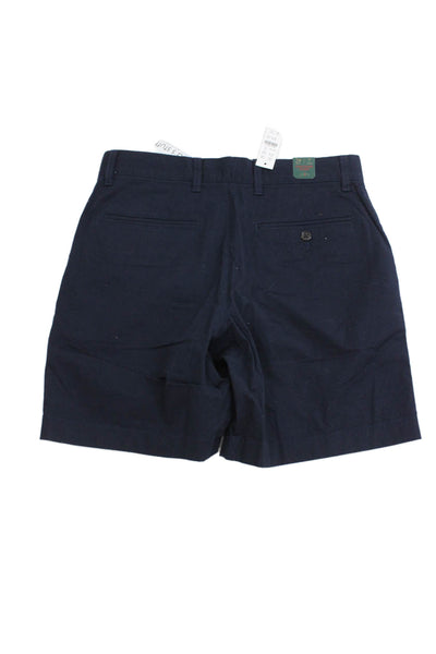 J Crew Mens Chino Shorts Dark Blue Cotton Elastane Size 28