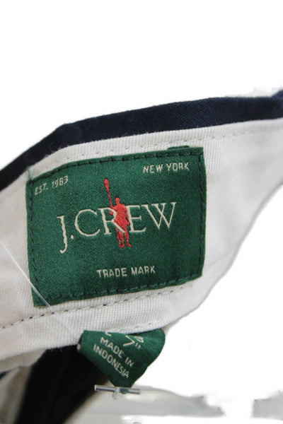 J Crew Mens Chino Shorts Dark Blue Cotton Elastane Size 28
