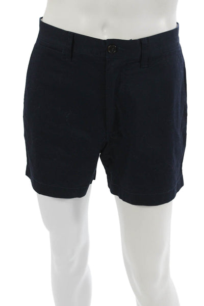 J Crew Mens Chino Shorts Dark Blue 98% Cotton Size 29