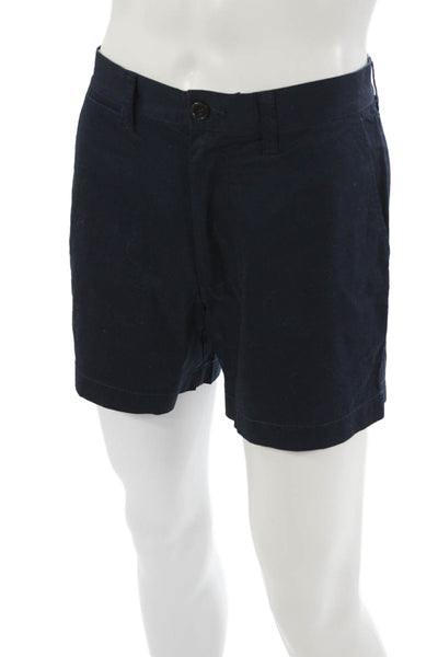 J Crew Mens Chino Shorts Dark Blue 98% Cotton Size 29