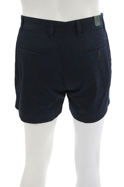 J Crew Mens Chino Shorts Dark Blue 98% Cotton Size 29