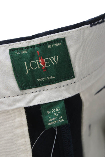 J Crew Mens Chino Shorts Dark Blue 98% Cotton Size 29