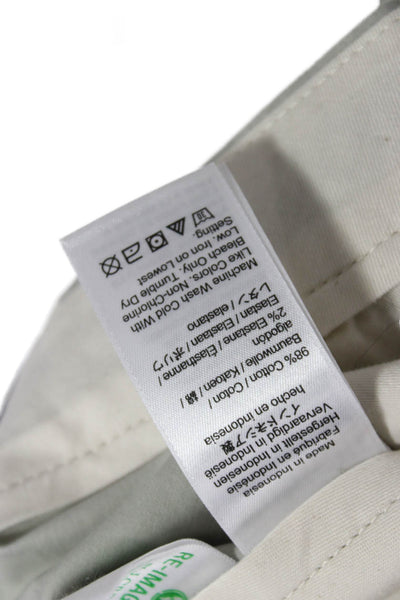 J Crew Mens Chino Shorts Gray Button Cotton Elastane Size 29
