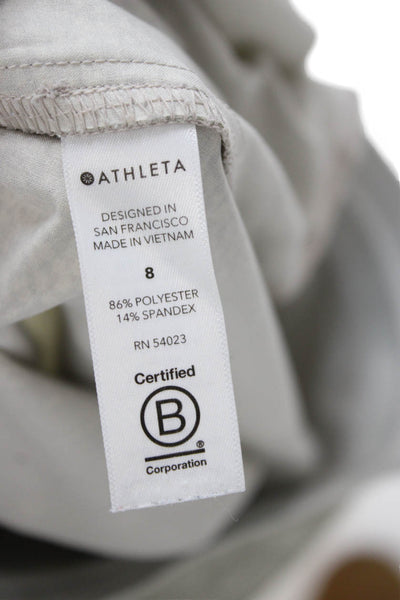 Athleta Unisex Beige Herringbone Cargo Jogger Pants Size 8