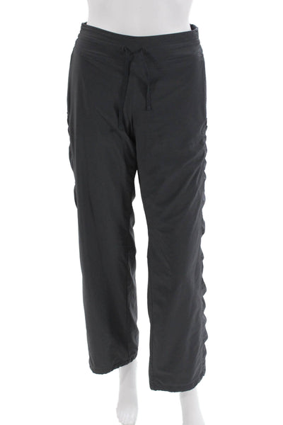 Athleta Unisex Sweatpants Dark Gray Drawstring 86% Recycled Polyester Size 10