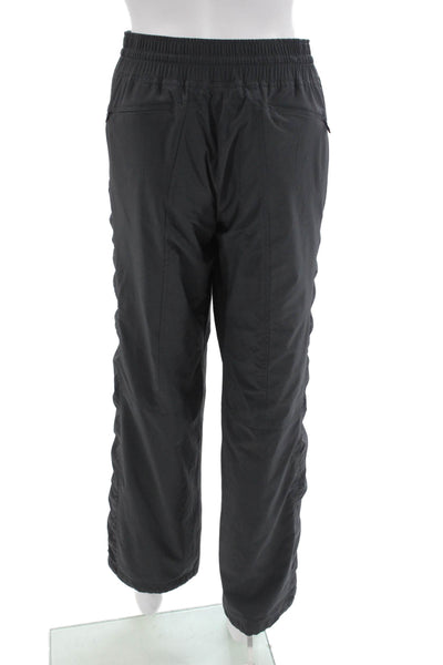 Athleta Unisex Sweatpants Dark Gray Drawstring 86% Recycled Polyester Size 10