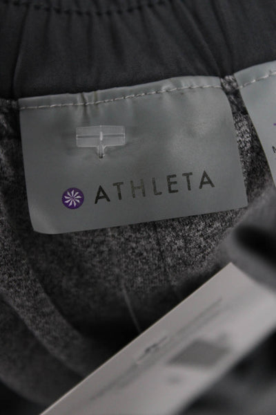Athleta Unisex Sweatpants Dark Gray Drawstring 86% Recycled Polyester Size 10