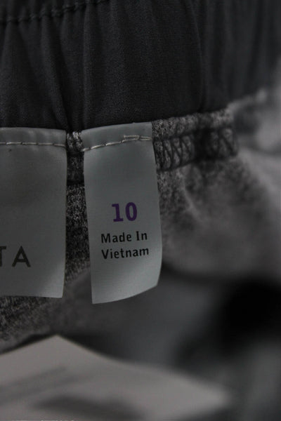 Athleta Unisex Sweatpants Dark Gray Drawstring 86% Recycled Polyester Size 10
