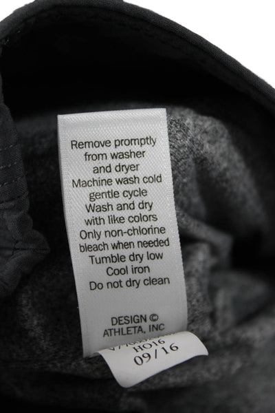 Athleta Unisex Sweatpants Dark Gray Drawstring 86% Recycled Polyester Size 10