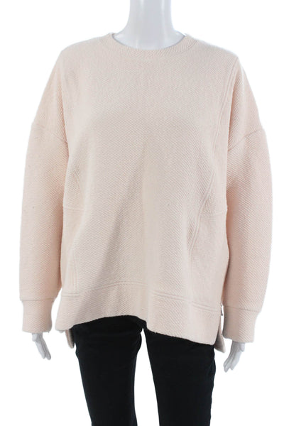 Calia Women Pullover Sweatshirt Beige Crew Neck Long Sleeve Size L