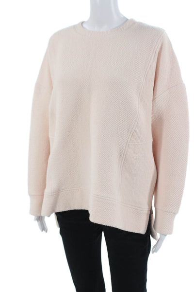 Calia Women Pullover Sweatshirt Beige Crew Neck Long Sleeve Size L
