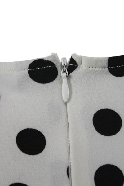 Zara Womens Fit & Flare Tank Dress Polka Dot Black Sleeveless Size S