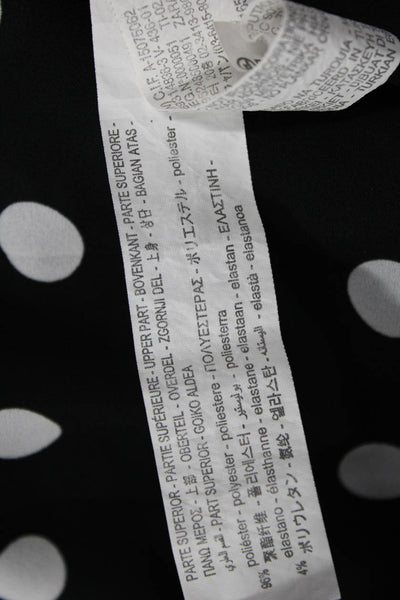 Zara Womens Fit & Flare Tank Dress Polka Dot Black Sleeveless Size S