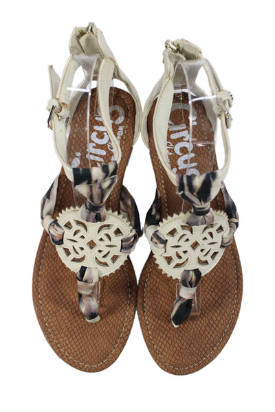 Circus by Sam Edelman Womens Cliff Thong Sandals White Size 6.5