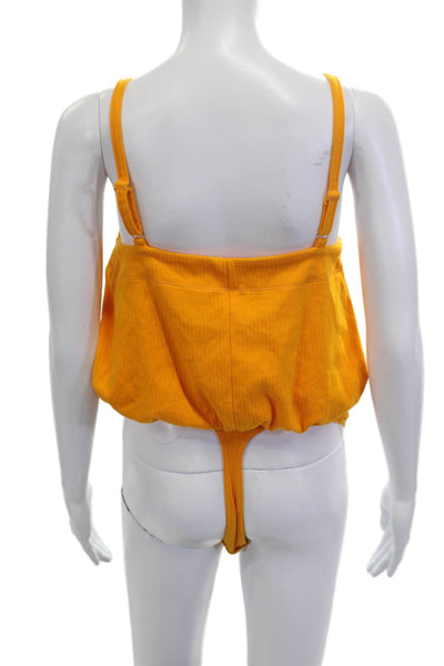 Intimately Free People Women Camisole Orange Square Neck Sleeveless Size M