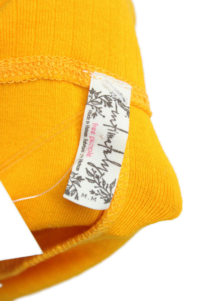 Intimately Free People Women Camisole Orange Square Neck Sleeveless Size M