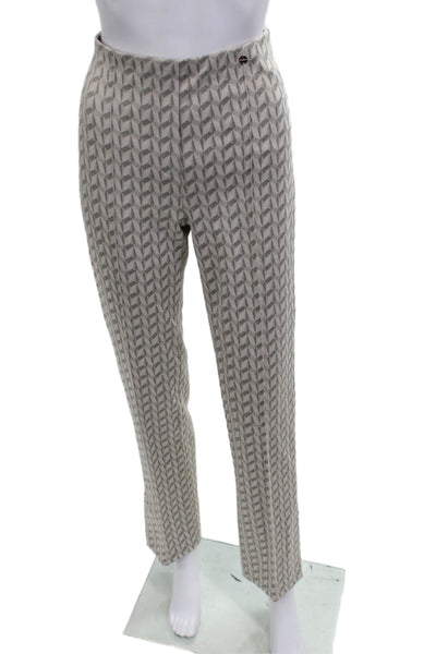 Marccain Womens Dress Pants Beige Geometric 30in Inseam Size 2