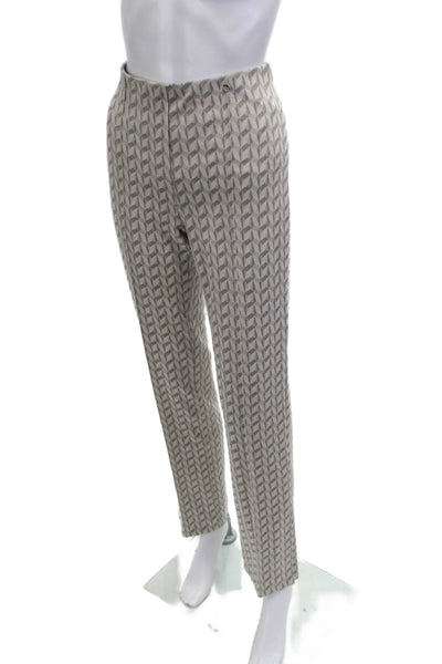 Marccain Womens Dress Pants Beige Geometric 30in Inseam Size 2