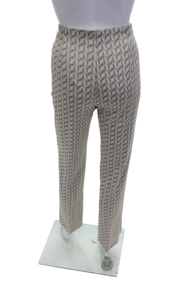 Marccain Womens Dress Pants Beige Geometric 30in Inseam Size 2