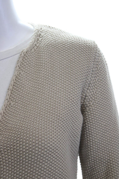 Kash Unisex Beige Cotton V Neck Button Long Sleeve Cardigan Size 42