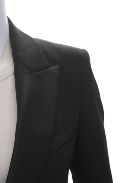Zara Unisex Black Collared Button Blazer 100% Acetate Long Sleeve Size XS