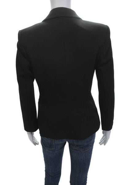 Zara Unisex Black Collared Button Blazer 100% Acetate Long Sleeve Size XS
