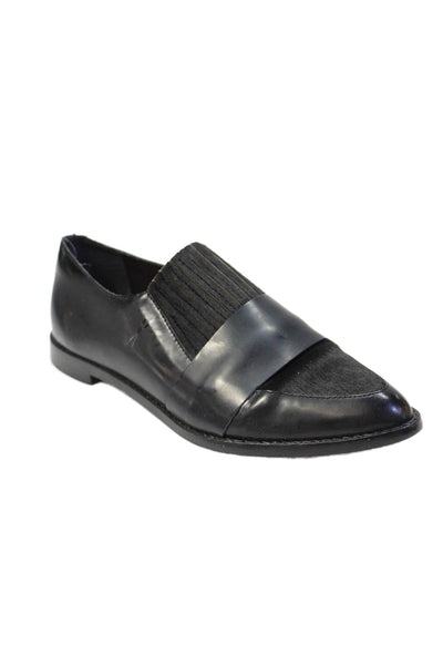 Loeffler Randall Womens Leather Slide On Dress Shoe Loafers Black Size 5.5 B