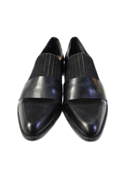 Loeffler Randall Womens Leather Slide On Dress Shoe Loafers Black Size 5.5 B