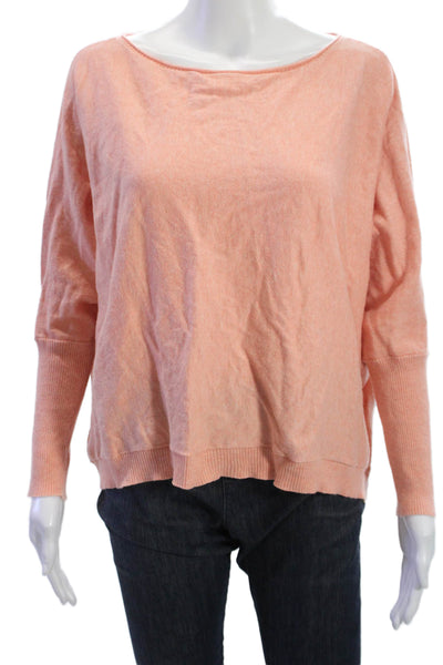Eileen Fisher Unisex Pullover Pink Organic Cotton Cashmere Long Sleeve Size M