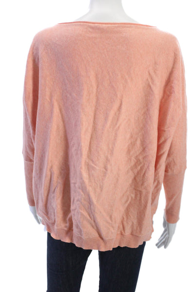 Eileen Fisher Unisex Pullover Pink Organic Cotton Cashmere Long Sleeve Size M