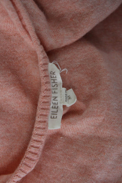 Eileen Fisher Unisex Pullover Pink Organic Cotton Cashmere Long Sleeve Size M