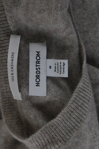 Nordstrom Unisex Pullover Beige Crew Neck Long Sleeve Size M