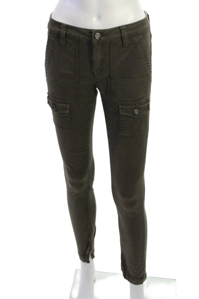 Joie Jeans Womens Ankle Cargo Pants Brown Cotton Mid Rise Size 26