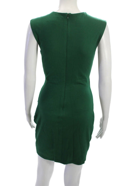 Adelyn Rae Womens Bodycon Wrap Dress Green V Neck Sleeveless Size XS