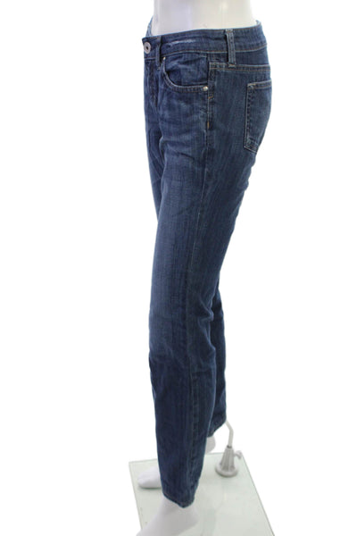 Banana Republic Womens Dark Blue Bootcut Jeans Button Low Rise Size 25