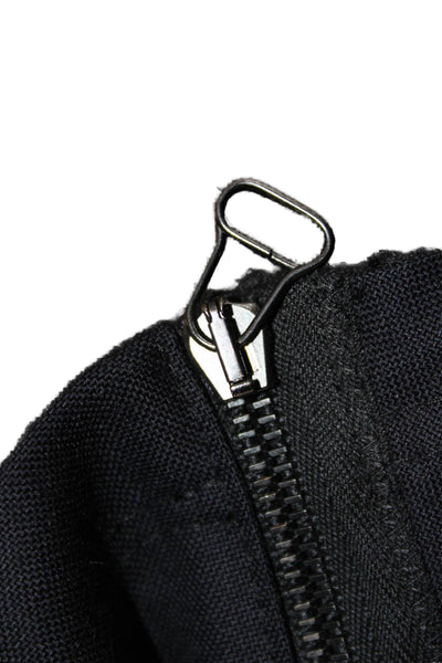 Lanvin Mens Cropped Ankle Dress Pants Black Wool Button Size 50