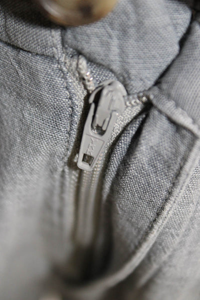 J Crew Mens Chino Shorts Gray 100% Cotton Button Closure Size 34W