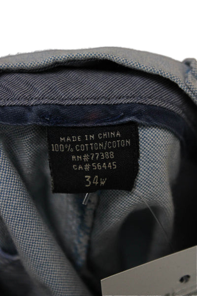 J Crew Mens Light Blue Cotton Chino Shorts Size 34W